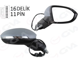 DIŞ DİKİZ AYNASI SAĞ ELEKTRİKLİ ISITMALI SİNYALLİ HAFIZALI ASTARLI KONVEKS VW GOLF 20