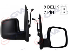 DIŞ DİKİZ AYNASI SAĞ FIORINO-BIPPER-NEMO 07 ELEKTRİKLİ ISITMALI SENSÖRLÜ KONVEKS 7 FİŞ VM-6115EHSR