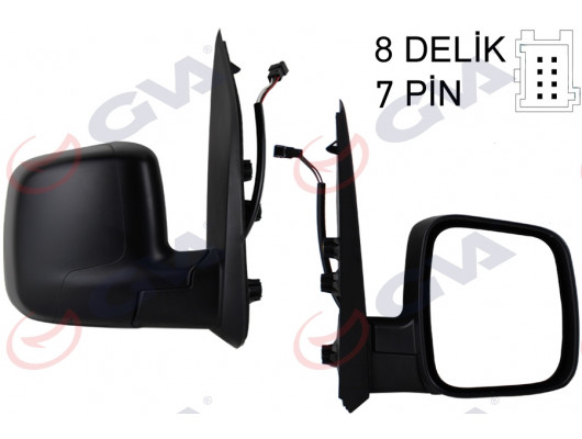DIŞ DİKİZ AYNASI SAĞ FIORINO-BIPPER-NEMO 07 ELEKTRİKLİ ISITMALI SENSÖRLÜ KONVEKS 7 FİŞ VM-6115EHSR