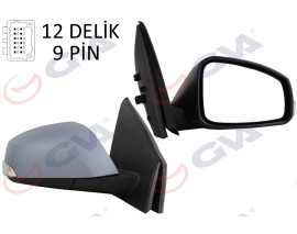 DIŞ DİKİZ AYNASI SAĞ FLUENCE 10 ELEKTRİKLİ ISITMALI SİNYALLİ ASTARLI KONVEKS VM-6141EHPR