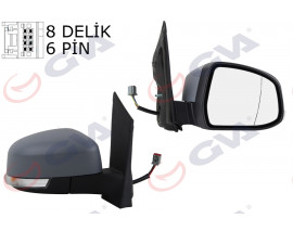 DIŞ DİKİZ AYNASI SAG FOCUS II 08-11 ELEKTRİKLİ ISITMALI SİNYALLİ KÖR NOKTALI ASTARLI 6 FİŞ VM-6304EHPAR