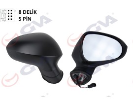 DIŞ DİKİZ AYNASI SAĞ IBIZA 08 ELEKTRİKLİ ISITMALI KONVEKS ASTARLI 5 FİŞ VM-364EHPR