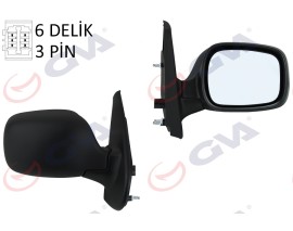DIŞ DİKİZ AYNASI SAĞ KANGOO 01 ELEKTRİKLİ ISITMALI ASFERİK 5 FİŞ VM-132NEHR