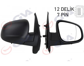 DIŞ DİKİZ AYNASI SAĞ KANGOO-CITAN 13 ELEKTRİKLİ ISITMALI SENSÖRLÜ DESENLİ ASFERİK 7 FİŞ VM-6132EHASR