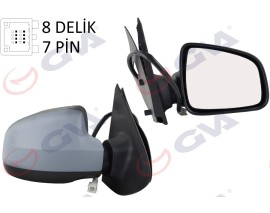 DIŞ DİKİZ AYNASI SAĞ LOGAN SANDERO-MCV 12 ELEKTRİKLİ ISITMALI ASTARLI SENSÖRLÜ KONVEKS 7 FİŞ VM-6804EHPSR