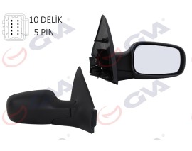 DIŞ DİKİZ AYNASI SAĞ MEGANE 02 ELEKTRİKLİ ISITMALI SENSÖRLÜ KONVEKS 5 FİŞ VM-138EHSR