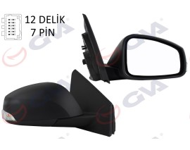 DIŞ DİKİZ AYNASI SAĞ MEGANE-FLUENCE 08 ELEKTRİKLİ ISITMALI SİNYALLİ KONVEKS 7 FİŞ VM-6138EHR