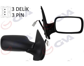 DIŞ DİKİZ AYNASI SAĞ PALIO 98 ELEKTRİKLİ KONVEKS 3 FİŞ VM-155E-5DR