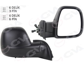 DIŞ DİKİZ AYNASI SAĞ PARTNER-BERLINGO 12-18 ELEKTRİKLİ DESENLİ REZİSTANSLI SENSÖRLÜ OTOMATİK AÇMA KAPAMA
