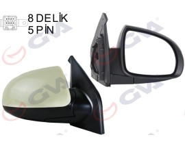 DIŞ DİKİZ AYNASI SAĞ PICANTO 06 ELEKTRİKLİ ISITMALI ASTARLI KONVEKS VM-753EHPR