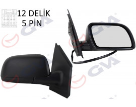 DIŞ DİKİZ AYNASI SAĞ POLO 02 ELEKTRİKLİ ISITMALI ASFERİK 5 FİŞ VM-194EHR