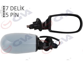 DIŞ DİKİZ AYNASI SAĞ PUNTO 04 ELEKTRİKLİ ISITMALI SİYAH ASTARLI KONVEKS 5 FİŞ VM-156EHPR