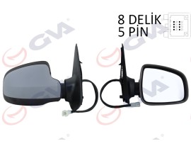 DIŞ DİKİZ AYNASI SAĞ SANDERO STEPWAY 12 ELEKTRİKLİ ISITMALI ASTARLI KONVEKS SENSÖRSÜZ VM-6804EHPSR