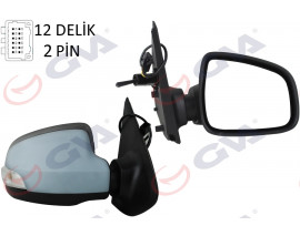 DIŞ DİKİZ AYNASI SAĞ SYMBOL-SANDERO 13 1 MEKANİK SİNYALLİ ASTARLI KONVEKS 2 FİŞ VM-6129PR