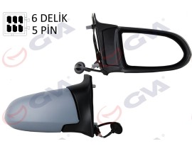 DIŞ DİKİZ AYNASI SAĞ ZAFIRA A 99 ELEKTRİKLİ ISITMALI ASTARLI KONVEKS 5 FİŞ VM-169EHPR 1207187