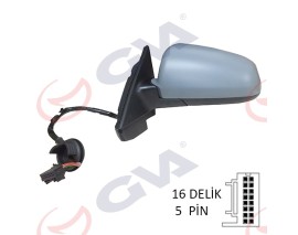 DIŞ DİKİZ AYNASI SOL A3 03 ELEKTRİKLİ ISITMALI 5 KAPILI ASTARLI ASFERİKLI 5 FİŞ VM-010EHAL