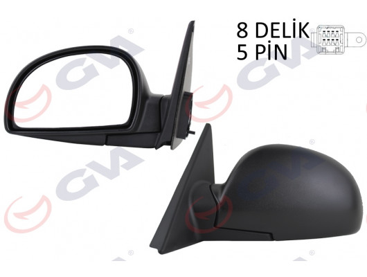 DIŞ DİKİZ AYNASI SOL ACCENT 03 ELEKTRİKLİ ISITMALI KONVEKS 5 FİŞ VM-449EHL