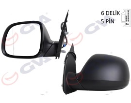 DIŞ DİKİZ AYNASI SOL AMAROK 09 ELEKTRİKLİ ISITMALI DESENLİ ASFERİK 5 FİŞ VM-6190EHAL