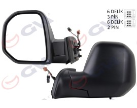 DIŞ DİKİZ AYNASI SOL BERLINGO-PARTNER 08 ELEKTRİKLİ ISITMALI SENSÖRLÜ KONVEKS VM-6118EHL