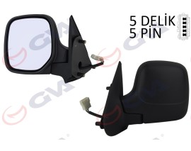 DIŞ DİKİZ AYNASI SOL BERLINGO-PARTNER 97 ELEKTRİKLİ ISITMALI KONVEKS 5 FİŞ VM-118EHL