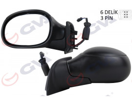 DIŞ DİKİZ AYNASI SOL C3 02 ELEKTRİKLİ ISITMALI KONVEKS 3 FİŞ VM-501EL