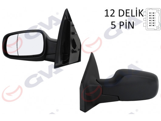 DIŞ DİKİZ AYNASI SOL CLIO 06 ELEKTRİKLİ ISITMALI ASFERİK 5 FİŞ VM-6136EHAL