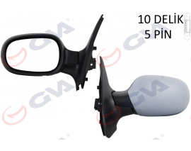 DIŞ DİKİZ AYNASI SOL CLIO 98 ELEKTRİKLİ ISITMALI ASTARLI ASFERİK 5 FİŞ VM-135EHPAL