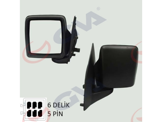DIŞ DİKİZ AYNASI SOL COMBO C 01 ELEKTRİKLİ ISITMALI KONVEKS 5 FİŞ VM-965EHL