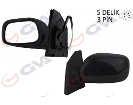 DIŞ DİKİZ AYNASI SOL COROLLA 02 ELEKTRİKLİ KONVEKS 3 FİŞ VM-277EL