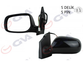 DIŞ DİKİZ AYNASI SOL COROLLA 08 ELEKTRİKLİ ISITMALI ASTARLI KONVEKS 5 FİŞ VM-6263NEHPL