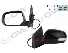 DIŞ DİKİZ AYNASI SOL COROLLA 10 ELEKTRİKLİ ISITMALI KATLANIR SİNYALLİ ASTARLI ASFERİK 7 FİŞ VM-6264NEBAL