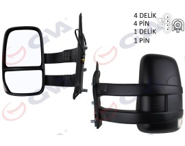 DIŞ DİKİZ AYNASI SOL DAILY 06 MEKANİK UZUN KOL SİNYALLİ KONVEKS 2 FİŞ VM-6951L