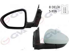 DIŞ DİKİZ AYNASI SOL EGEA 15 ELEKTRİKLİ ISITMALI ASTARLI KONVEKS 5 FİŞ VM-6157EHPL