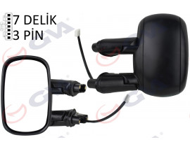 DIŞ DİKİZ AYNASI SOL ELEKTRİKLİ ASTARLI FIAT DOBLO 00 10 KONVEKS 3 FİŞ