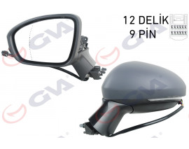DIŞ DİKİZ AYNASI SOL ELEKTRİKLİ ISITMALI SİNYALLİ KATLANIR ASTARLI ASFERİK CLIO V 19- 12H9P