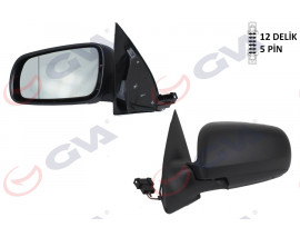 DIŞ DİKİZ AYNASI SOL FABIA 98 ELEKTRİKLİ ISITMALI ASFERİK 5 FİŞ VM-604EHAL