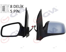 DIŞ DİKİZ AYNASI SOL FIESTA 06 08 ELEKTRİKLİ ISITMALI ASTARLI KONVEKS 5 FİŞ VM-6312EHPL