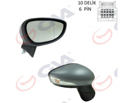 DIŞ DİKİZ AYNASI SOL FIESTA 12 17 ELEKTRİKLİ ISITMALI SİNYALLİ ASTARLI ASFERİK 6 FİŞ VM-6326EHPAL