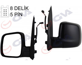 DIŞ DİKİZ AYNASI SOL FIORINO-BIPPER-NEMO 07 ELEKTRİKLİ ISITMALI KONVEKS 5 FİŞ VM-6115EHL