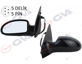 DIŞ DİKİZ AYNASI SOL FOCUS 98 ELEKTRİKLİ ISITMALI KONVEKS 5 FİŞ VM-319EHL