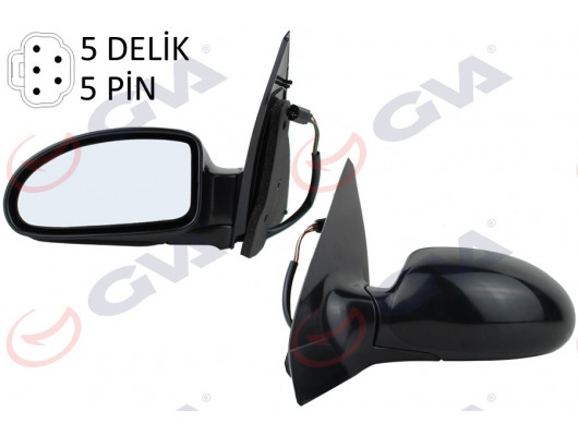 DIŞ DİKİZ AYNASI SOL FOCUS 98 ELEKTRİKLİ ISITMALI KONVEKS 5 FİŞ VM-319EHL