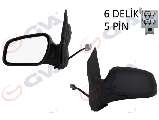 DIŞ DİKİZ AYNASI SOL FOCUS II 05 08 ELEKTRİKLİ ISITMALI KONVEKS 5 FİŞ VM-301EHL