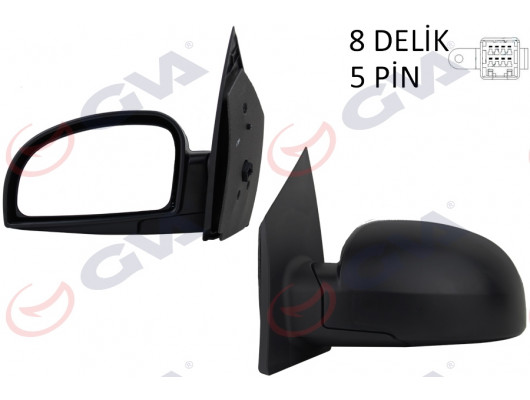 DIŞ DİKİZ AYNASI SOL GETZ 02 ELEKTRİKLİ ISITMALI KONVEKS 5 FİŞ VM-452EHL
