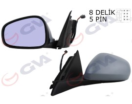 DIŞ DİKİZ AYNASI SOL GIULIETTA 10 ELEKTRİKLİ ISITMALI ASTARLI MAVİ CAM ASFERİK 5 FİŞ VM-6413EHPAL