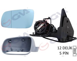DIŞ DİKİZ AYNASI SOL GOLF-BORA 98 ELEKTRİKLİ ASTARLI KONVEKS 5 FİŞ VM-188AL