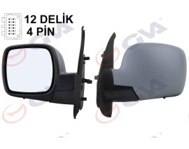 DIŞ DİKİZ AYNASI SOL KANGOO 08 ELEKTRİKLİ ISITMALI ASTARLI KONVEKS 5 FİŞ VM-6131EHPL
