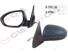 DIŞ DİKİZ AYNASI SOL MAZDA 3 10 ELEKTRİKLİ ISITMALI KATLANIR ASTARLI KONVEKS 5 FİŞ VM-336EBAL