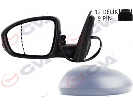 DIŞ DİKİZ AYNASI SOL MEGANE 15 ELEKTRİKLİ ISITMALI KATLANIR SİNYALLİ ASTARLI ASFERİK VM-6142EBFPAL