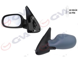 DIŞ DİKİZ AYNASI SOL MEGANE 99 ELEKTRİKLİ ISITMALI ASTARLI ASFERİK 5 FİŞ VM-129EHPAL