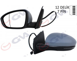 DIŞ DİKİZ AYNASI SOL MEGANE IV 15 ELEKTRİKLİ ISITMALI SİNYALLİ ASTARLI ASFERİK VM-6142EHPAL